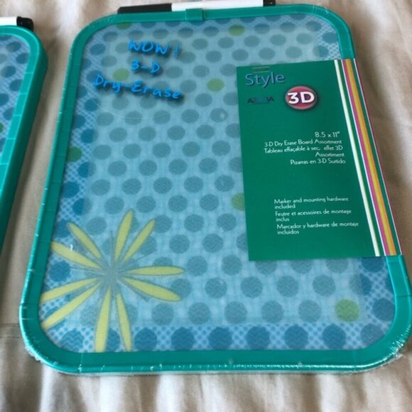 Teal and Yellow 3D Dry Erase Boards - Picture 2 of 5
